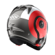 CASCO DA MOTO MODULARE ROOF RO5 BOXER ALPHA FOCUS ROSSO - ARGENTO