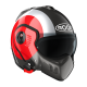 CASCO DA MOTO MODULARE ROOF RO5 BOXER ALPHA FOCUS ROSSO - ARGENTO