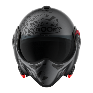 CASCO DA MOTO MODULARE ROOF RO5 BOXER ALPHA BLACKSTAR GRAFITE - NERO OPACO