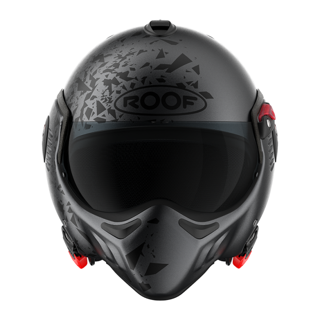 CASCO DA MOTO MODULARE ROOF RO5 BOXER ALPHA BLACKSTAR GRAFITE - NERO OPACO