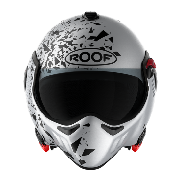 CASQUE MODULABLE MOTO ROOF RO5 BOXER ALPHA BLACKSTAR SILVERWHITE - NOIR MAT